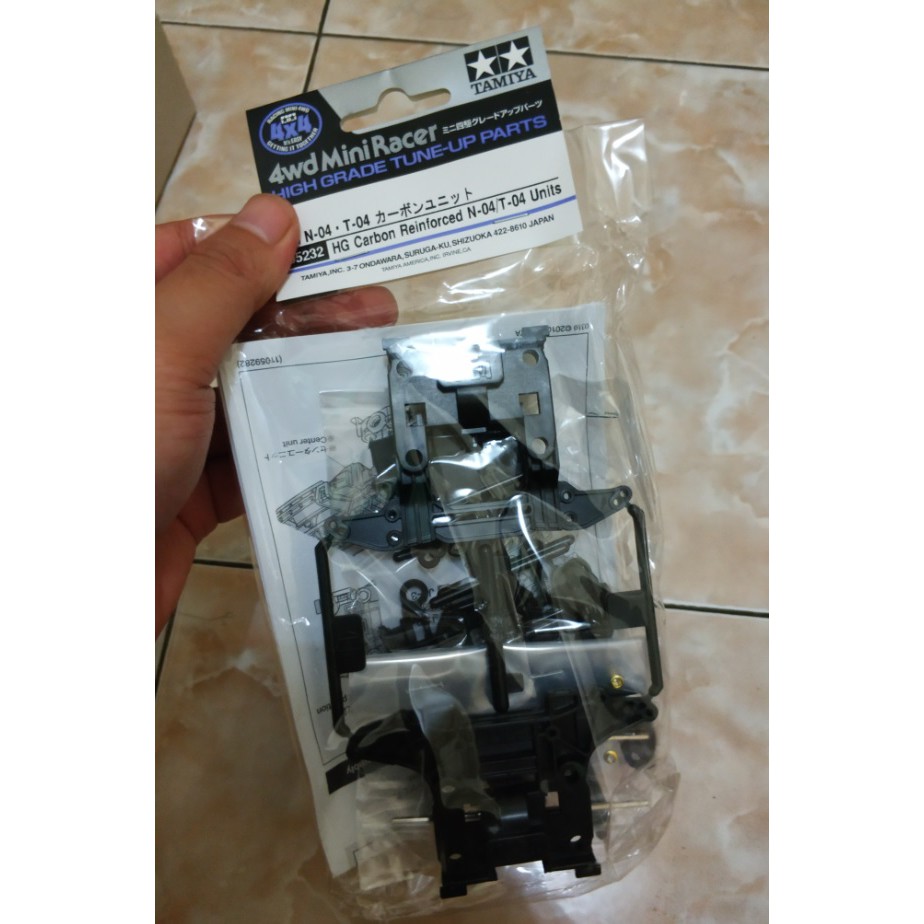 Tamiya 95232 HG Carbon Reinforced N-04 T-04 Units / NT Unit Carbon - MS Chassis