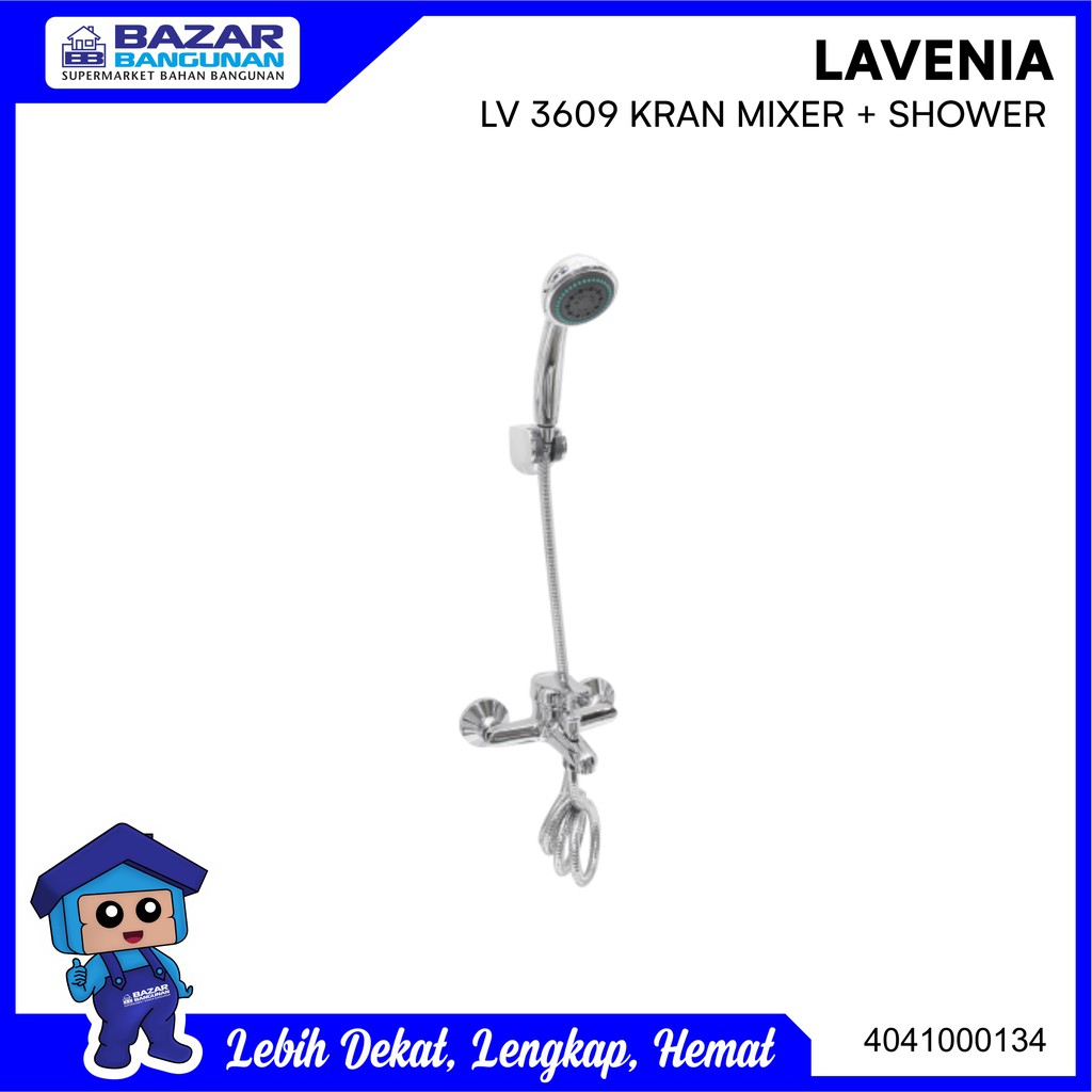 Lavenia - Paket Hand Shower + Faucet Keran Bath Mixer Set Lv 3609 Lv3609