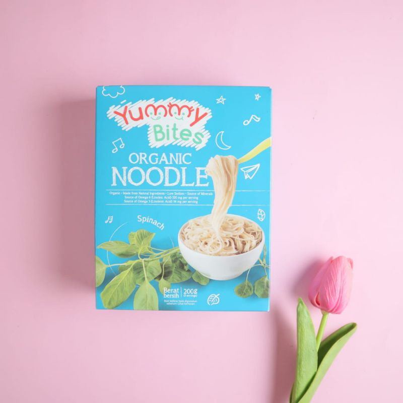 

YUMMY BITES ORGANIK NOODLE/MIE BAYI ORGANIK/NON MSG/YUMMY BITES NOODLE SPINACH