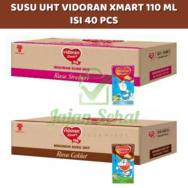 Vidoran Xmart Susu UHT 110ml 1 karton Isi 40 Pcs