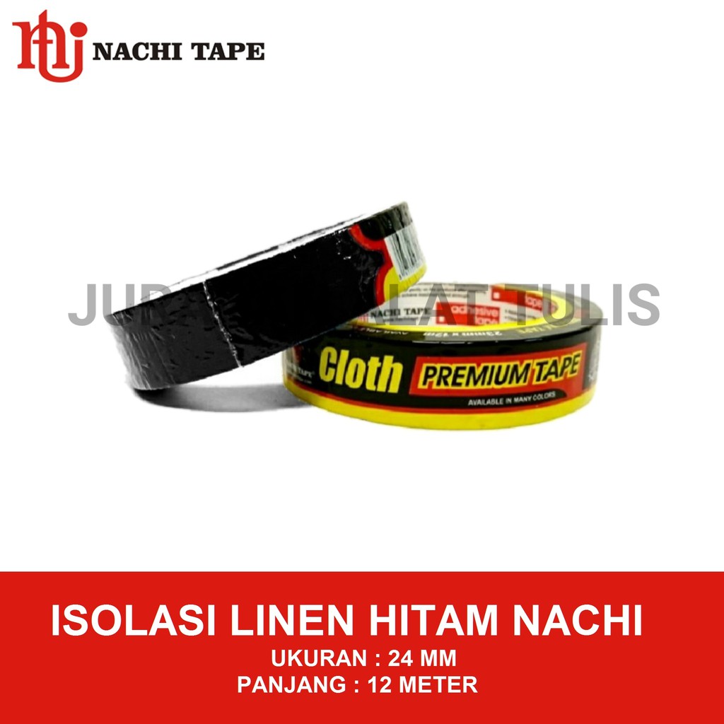 

ISOLASI / LAKBAN LINEN / KAIN HITAM NACHI 24MM