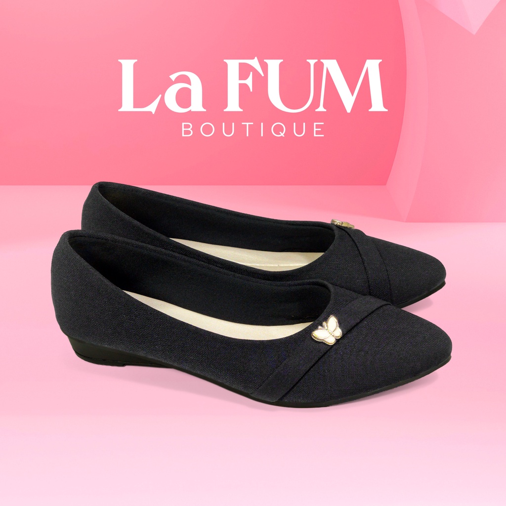 Sepatu Pantofel Suede Kerja Wanita by La FUM