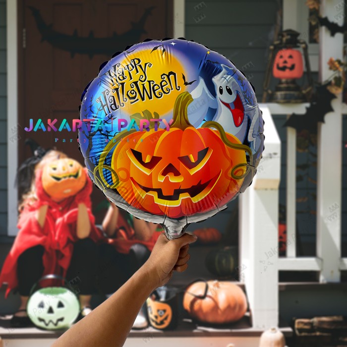 Balon Bulat halloween #4 / Balon karakter hallo ween / Balon Foil