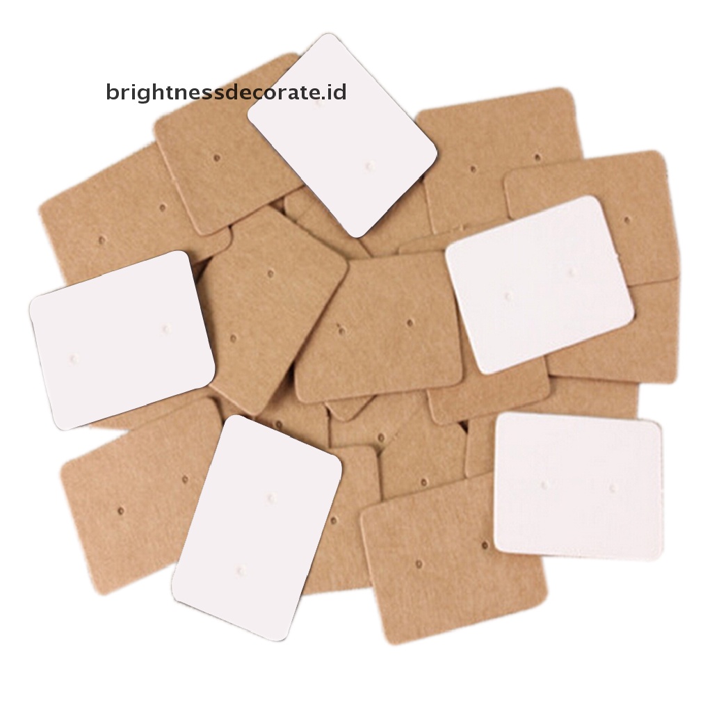 [birth] 100pcs Professional Type Earring Ear Studs Holder Display Hang Kraft Cards Paper [ID]