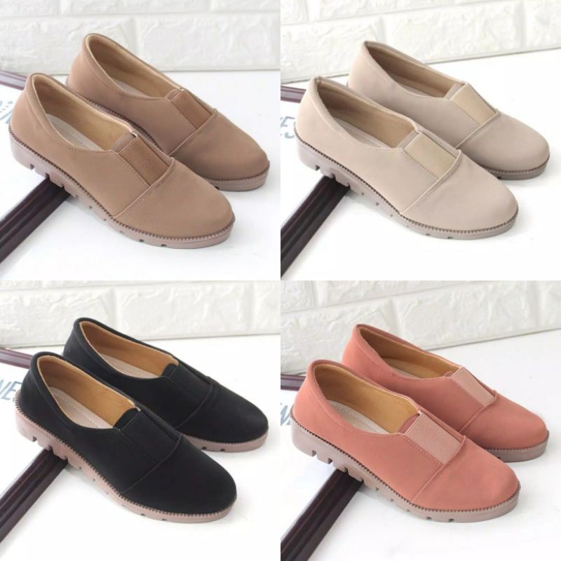 Sepatu Flat Wanita Rebecca Shoes Slip On Casual Kerja Kuliah Terbaru