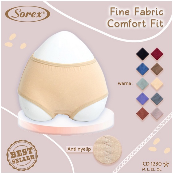 Sorex Celana Dalam Wanita - CD 1230 - Midi Panty - Comfort Fit - M - XXL