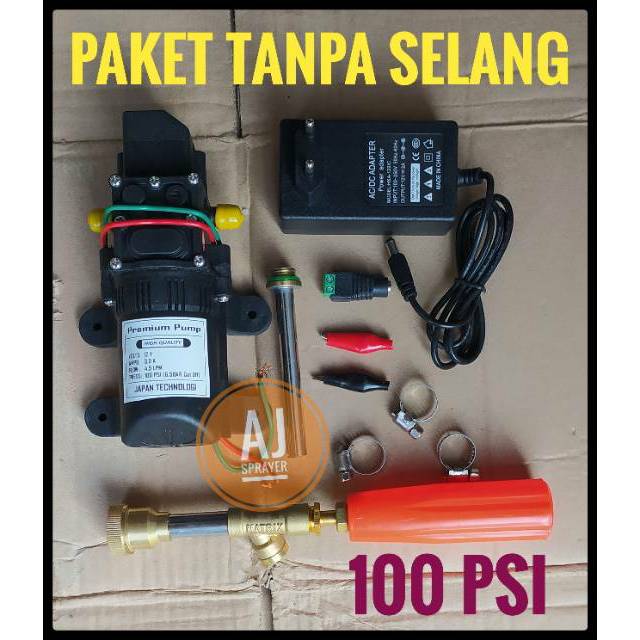Paket Steam Pompa DC Tanpa Selang Doormears Alat Cuci Motor Steam