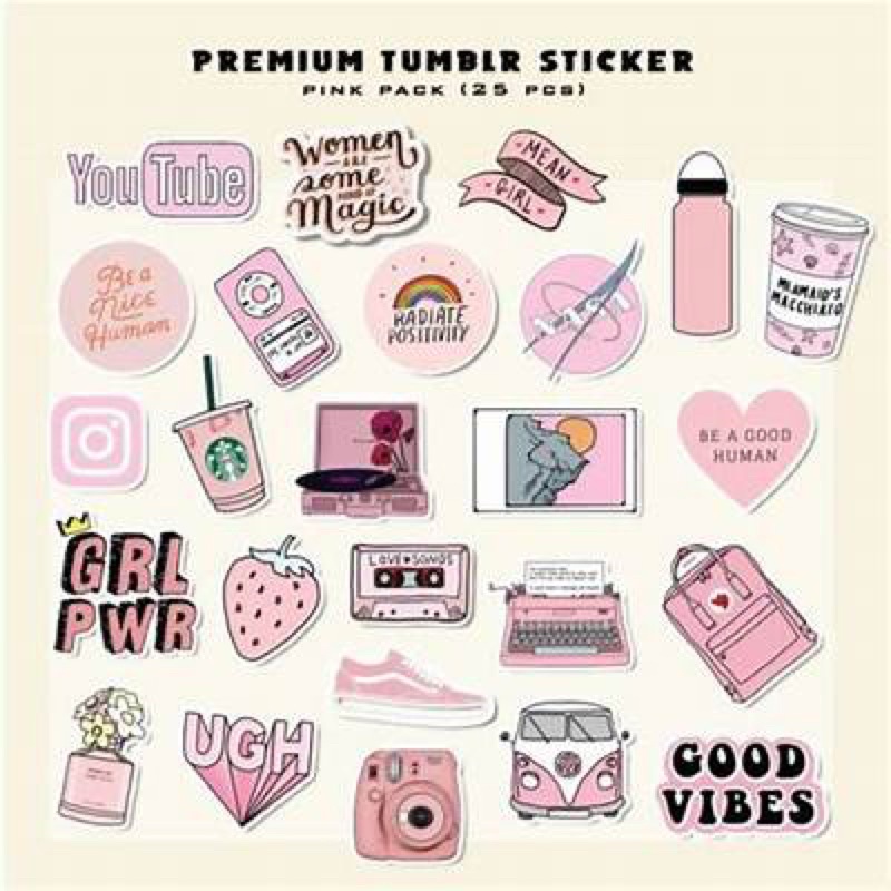 

Sticker Lucu Pink