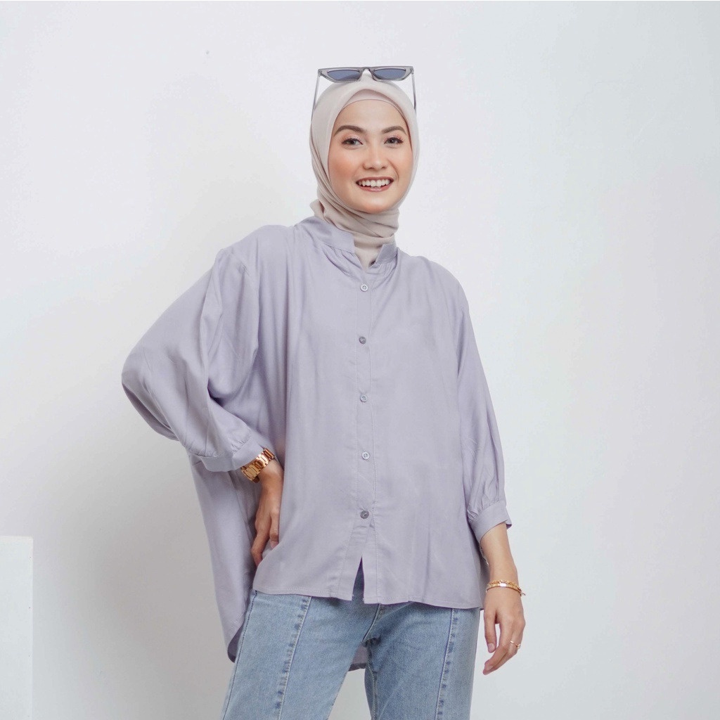 Kemeja Oversize Wanita - Oversized Shirt//kemeja wanita mode oversize k 7006