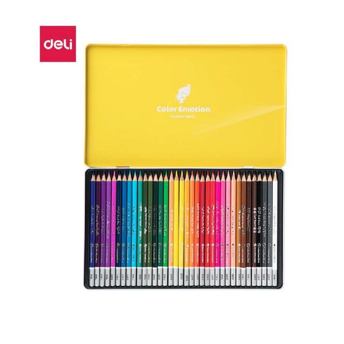 

deli 36 colors triangular barrel colored pensil warna pensil