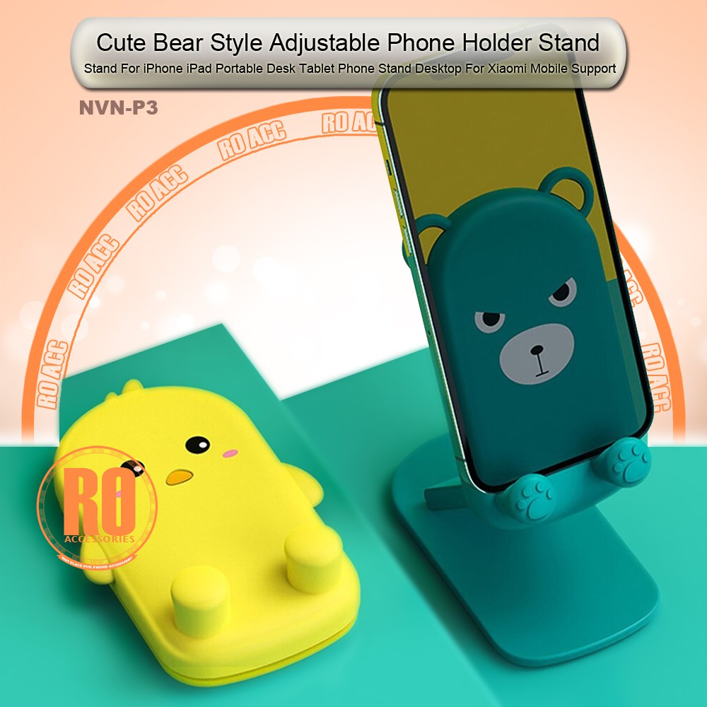 [RO ACC] NVN-P3 CARTOON PHONE STAND HOLDER HP TATAKAN HP DI MEJA KARAKTER LUCU