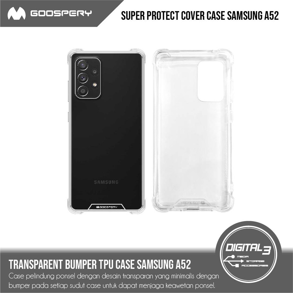 Mercury Goospery Super Protect Clear Hard Case Samsung A52 Bumper TPU