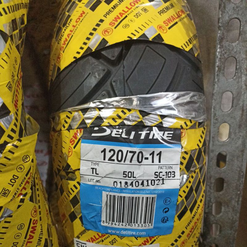 Ban Motor Matic Swallow 120/70-11 SC 103 Tubeless 120 70 11 deli