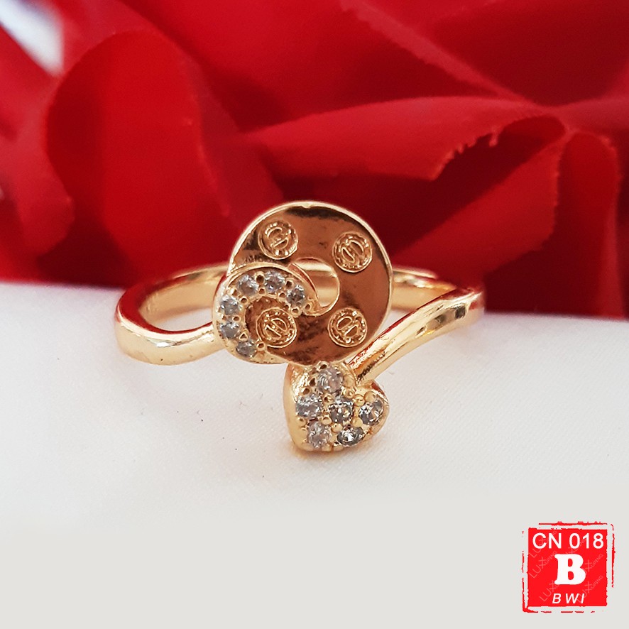 CN 018 - Cincin Dewasa  Murah Model Terbaru Perhiasan Imitasi Lapis Emas - Cincin Xuping - Luxx