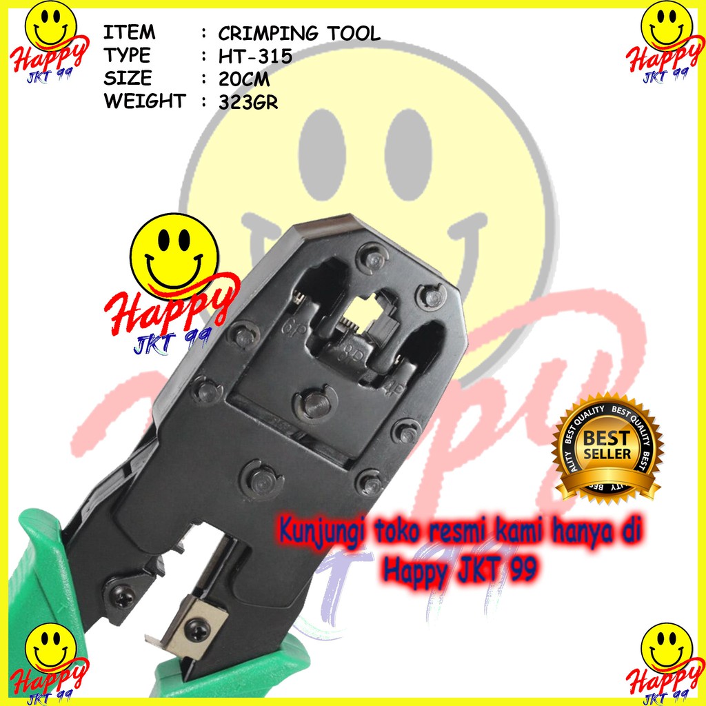 [ HAPPY JKT 99 ] CRIMPING TOOL RJ45 LAN TANG ORIGINAL BAGUS KUAT TAHAN