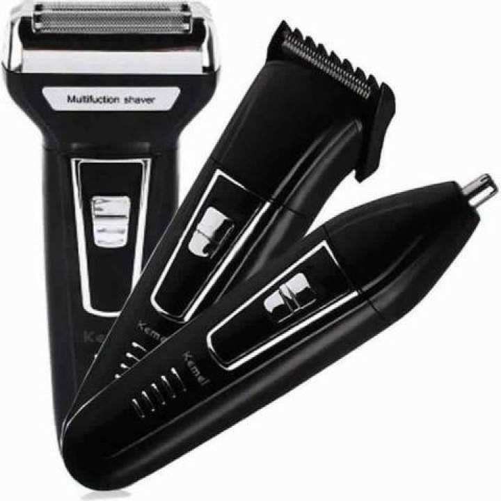 KEMEI KM 5558 MESIN ALAT CUKUR RAMBUT CHARGER HAIR TRIMMER 3 IN 1