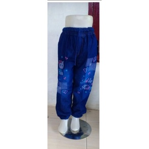 Celana Jeans Joger Anak Perempuan Usia 4-12 Thn  Premium Tren
