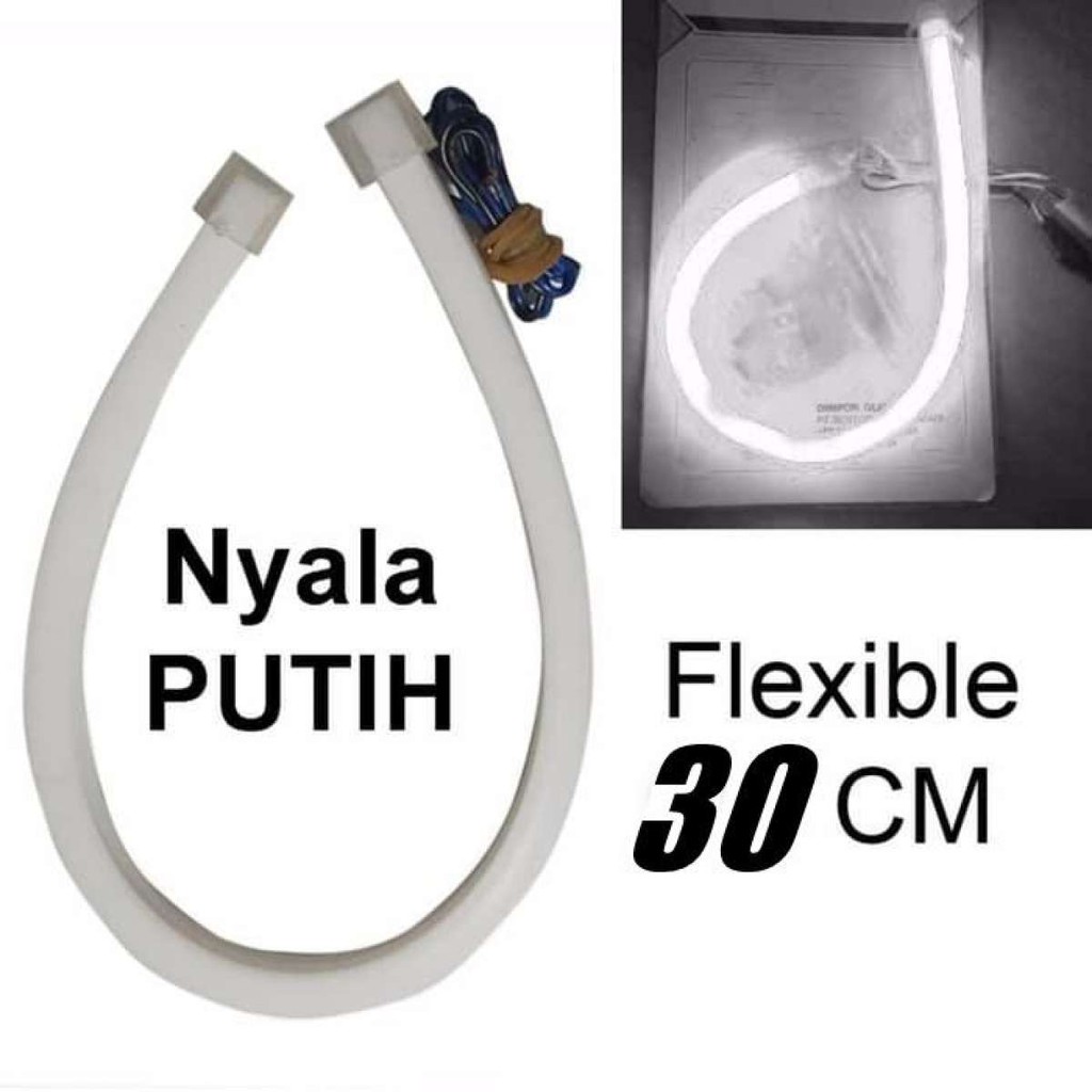 Lampu LED Alis Motor / Mobil Lentur dan Flexible Mudah Di bentuk - PUTIH