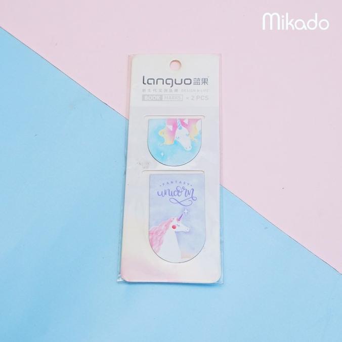 

Bookmark magnetic uniqorn / Pembatas buku magnetic Languo
