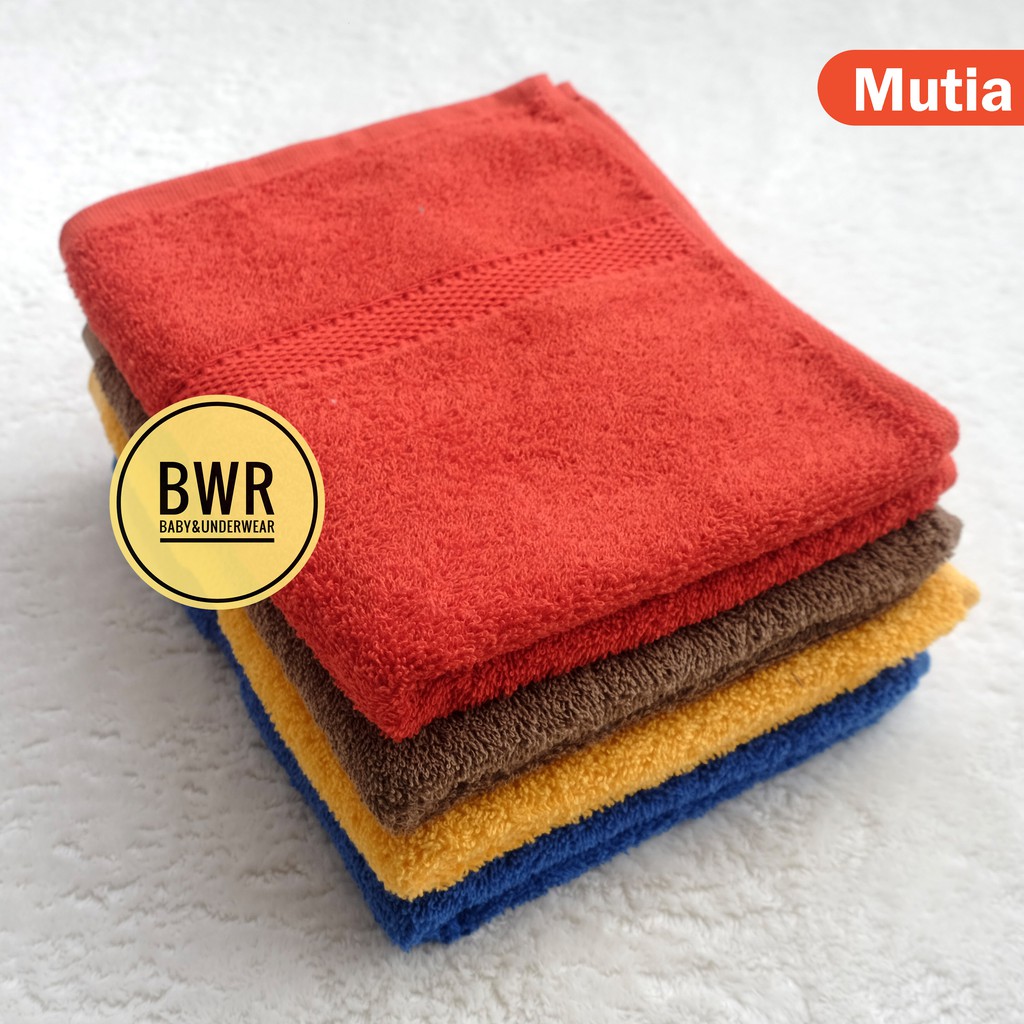 HANDUK LEHER MUTIA/AMANDA 83x36 cm | Handuk Muka Kecil Olahraga Warna Polos - Bwr