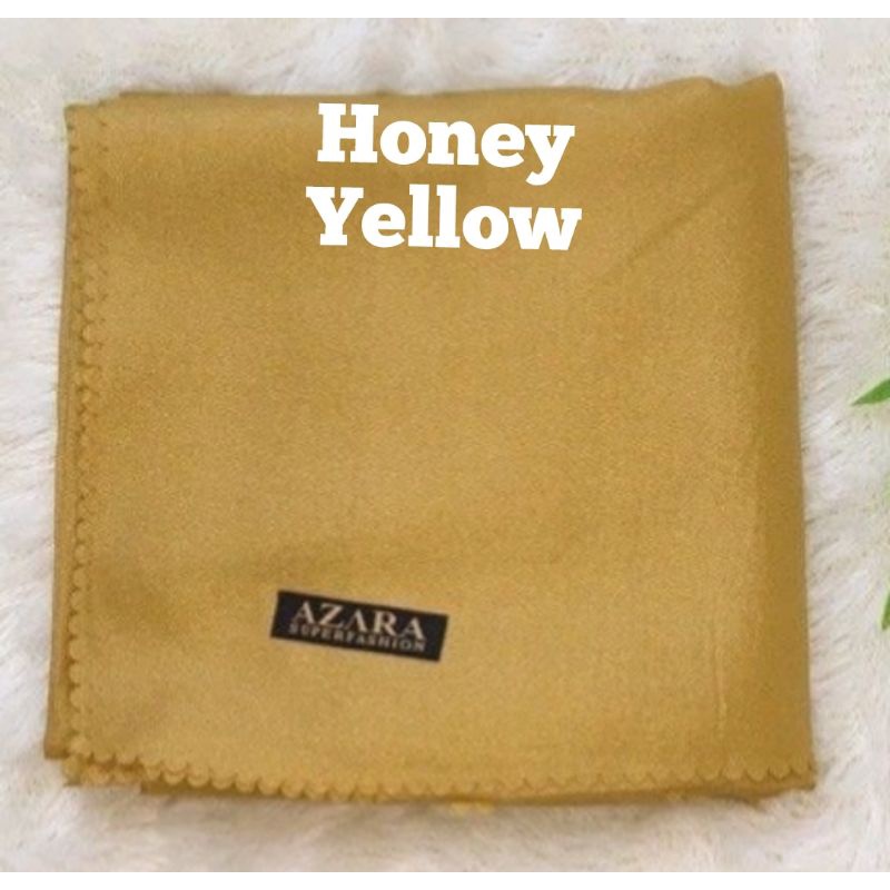 NUR SINAR AZARA LC HIJAB SEGI EMPAT Lacer Cut GLOWING UNTUK PESTA-HONEY YELLOW