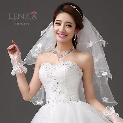 [PRODUK TERBATAS] AKSESORIS BRIDAL VEIL PENGANTIN WANITA MODERN 4 LAYER HRP008