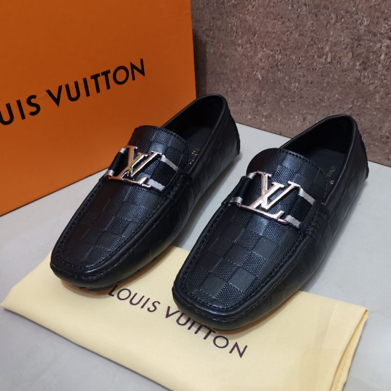 lv slip on pria mirror vip shoes men cowok sepatu lou is vuitton loafer