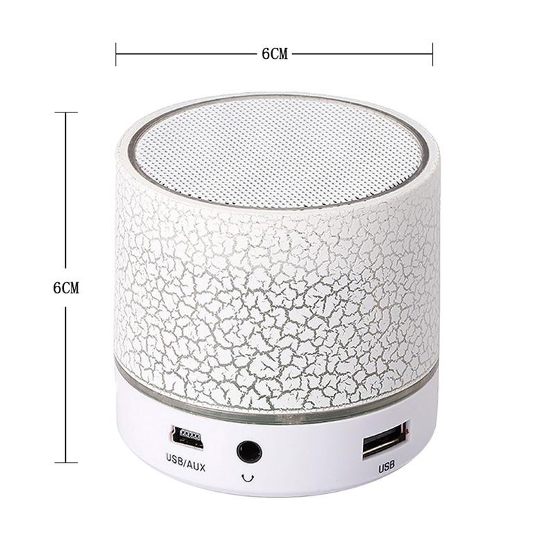 Speaker Mini Bluetooth Portabel Retak Lampu Led Music