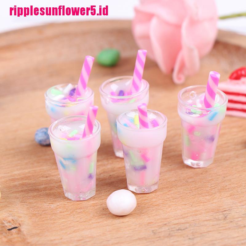 5pcs / set Miniatur Botol Krim Skala 1: 12 Untuk Dekorasi Rumah Boneka