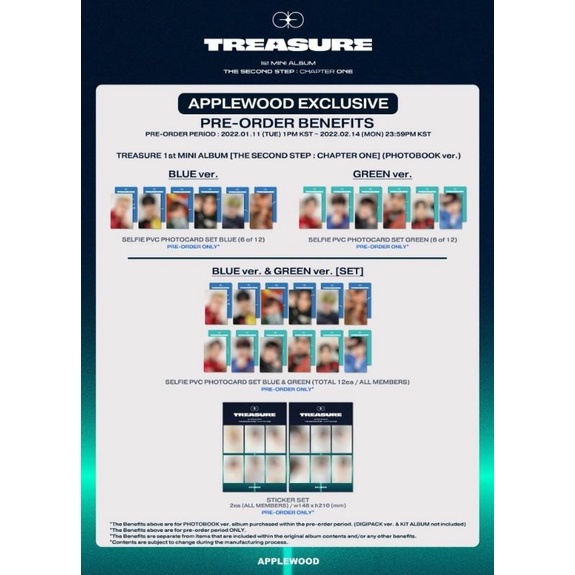 ready stok - applewood treasure mashiho sticker + pc photocard