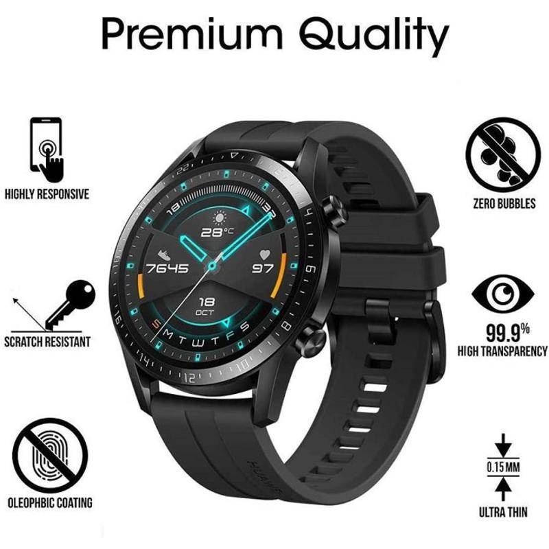 3pcs Film Pelindung Layar Full Edge Lengkung Untuk Huawei watch 3 pro GT2 GT3 42mm 46mm GT2e GT runner Honor Magic2 GS3