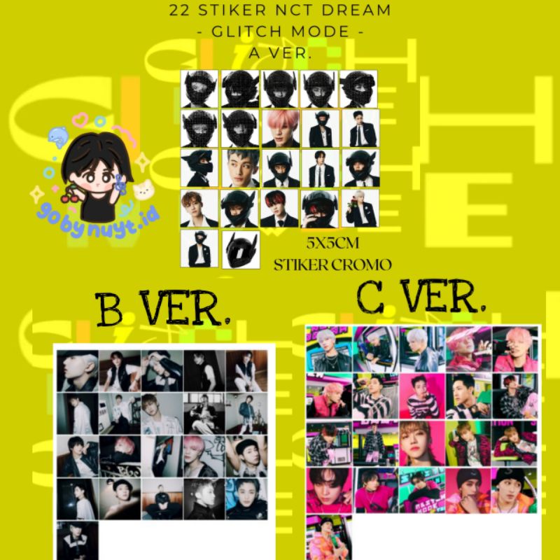 (COD) 22 STIKER NCT DREAM GLITCH MODE - FANKIT -