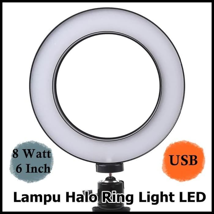 TaffSTUDIO Lampu Halo Ring Light LED Kamera 8W 6 Inch RL 19