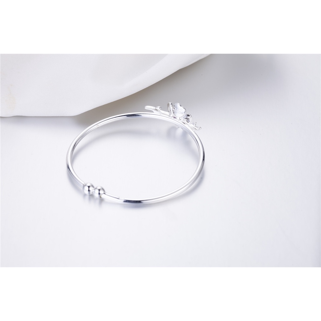925 Perak gelang untuk wanita Fashion Perhiasan Bunga SZ045