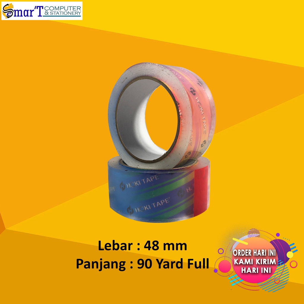 

Lakban Bening 48mm 100 yard Merk Hoki Tape