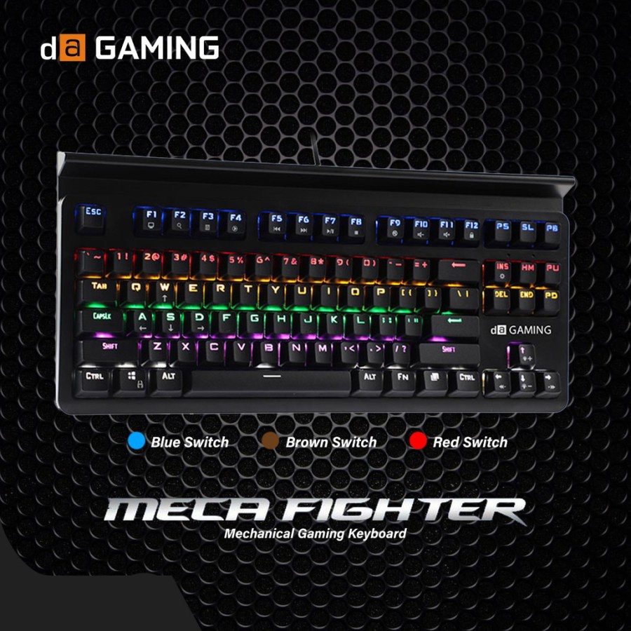 Keyboard DA Digital Alliance Meca Fighter Rainbow LED - Gaming - Resmi