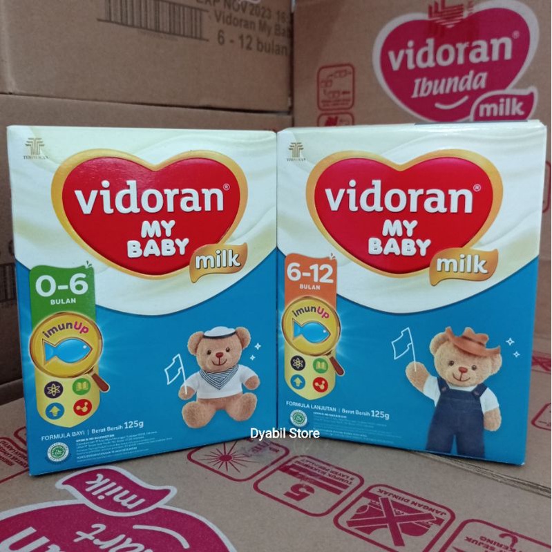 PROMO!! Susu Vidoran 0 6 Bulan 6 12 bulan  125 gr Exp Oktober 2024 | Susu formula 0-6 bulan | 6 12 bulan | Vidoran my baby milk | Susu Bayi | Susu Formula Bayi | Susu murah