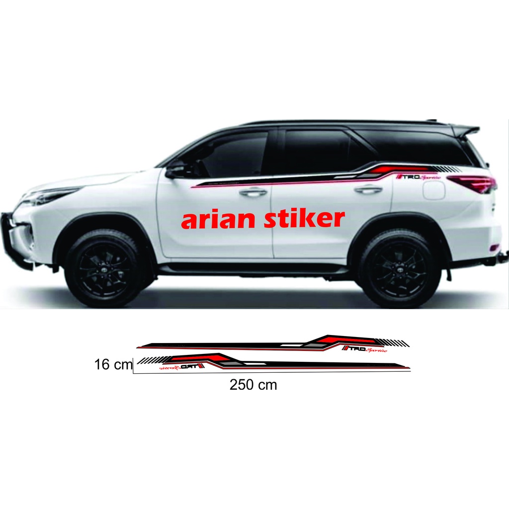 Stiker Striping List TRD Sportivo Stiker Mobil Fortuner Pajero Terlaris