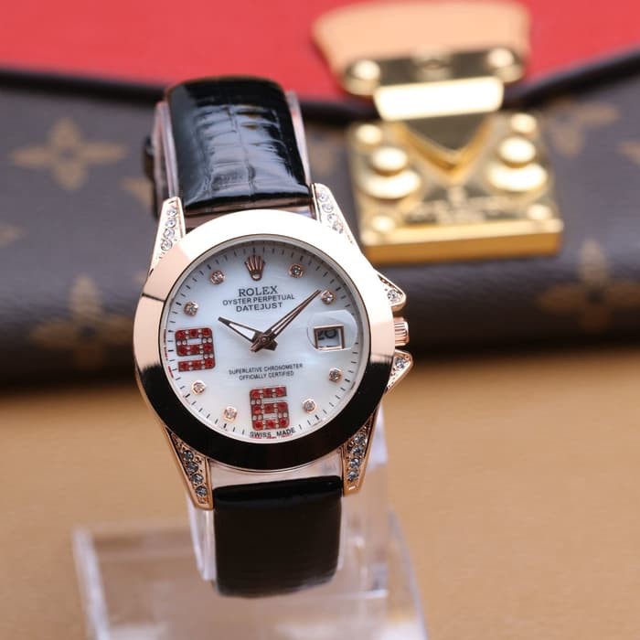 JAM TANGAN MURAH/JAM ORIGINAL/ JAM TANGAN ROLEX ANGKA KULIT 4572