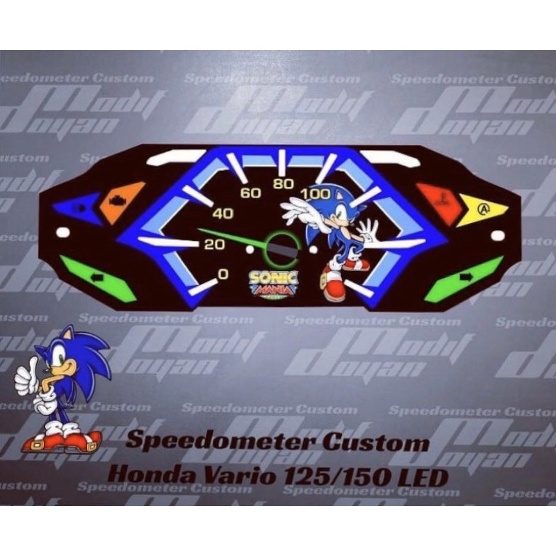 PAPAN PANEL SPEEDOMETER SPIDOMETER CUSTOM COSTUM VARIO 125/150 LED
