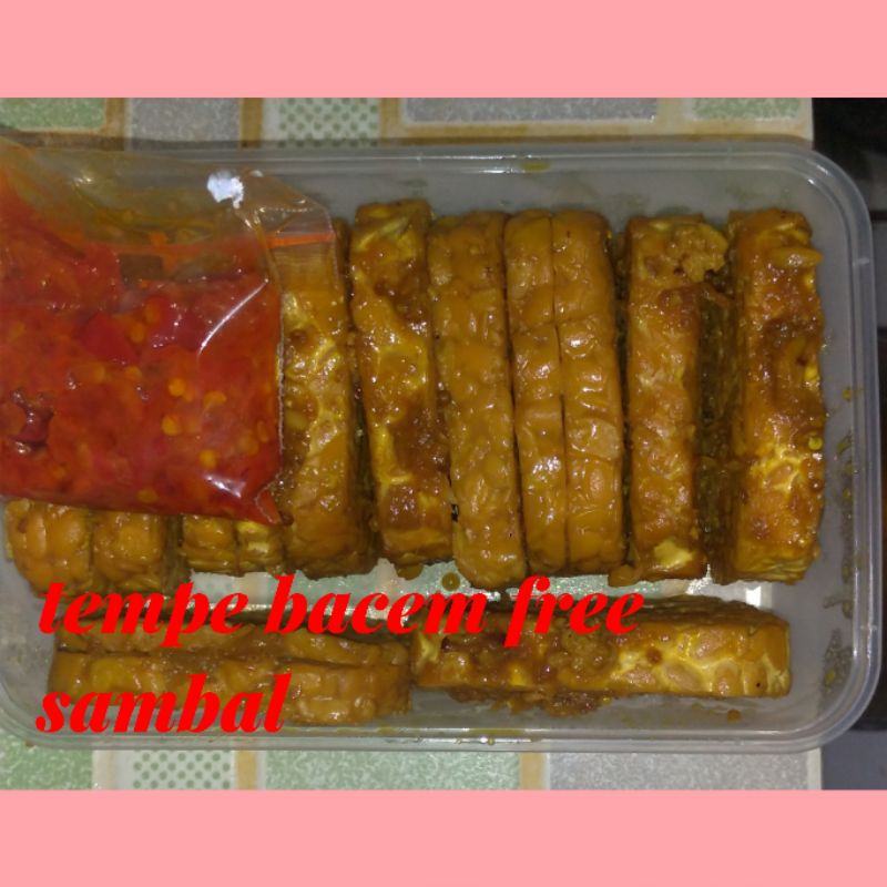 

TEMPE UNGKEP BUMBU bACEM ISI 10 Free sambal