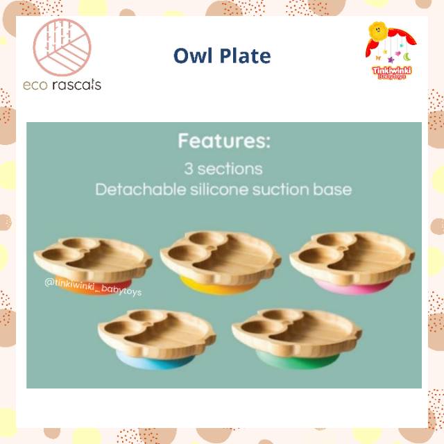 Ecorascals Bamboo Owl Plate