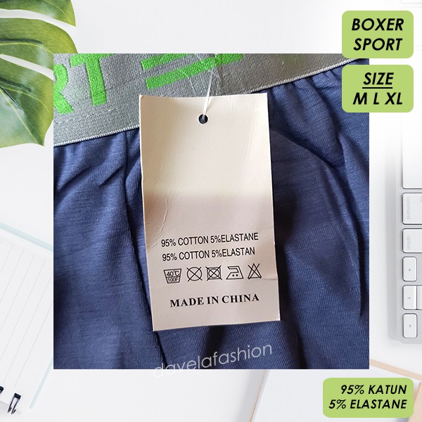 Fashion 3 PCS Boxer Sport Import Size M L XL