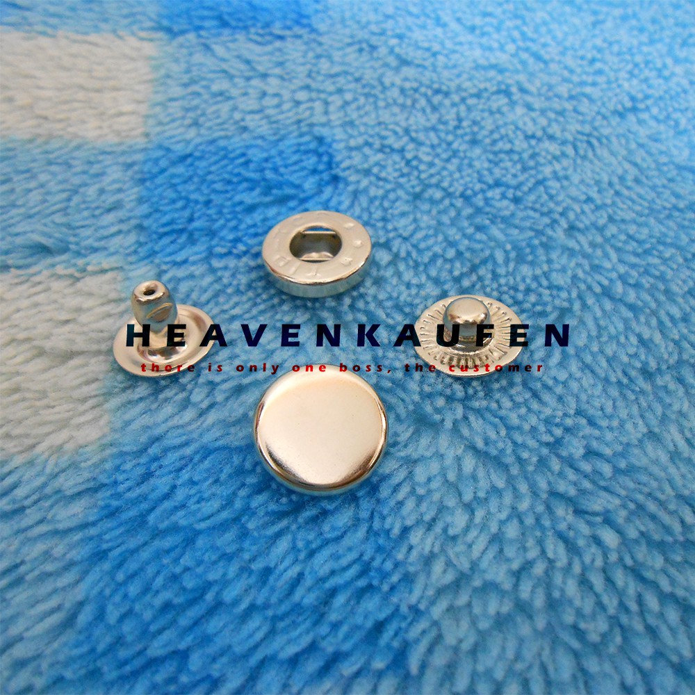 Kancing Jepret / Snap Button Nikel Silver 14 mm Untuk Kancing Jaket Dll