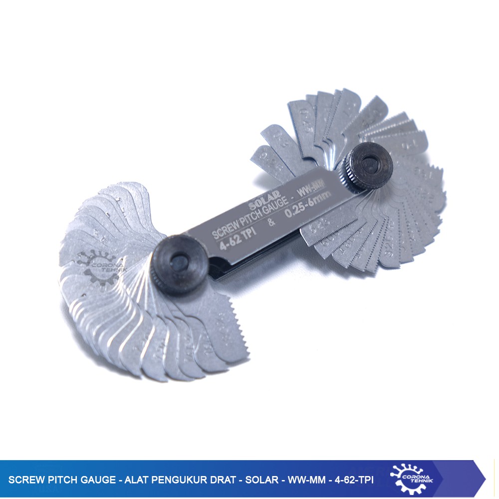 Screw Pitch Gauge - Alat Pengukur Drat - SOLAR - WW-MM - 4-62 TPI