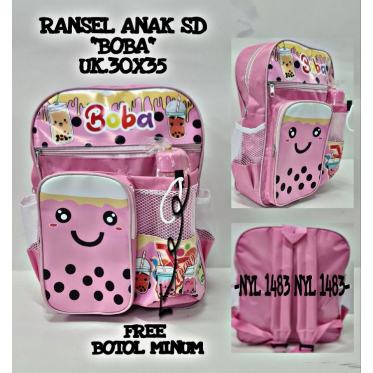 RANSEL ANAK SD BOBA FREE BOTOL MINUM Star Tas ransel anak perempuan karakter Boba gratis botol minum