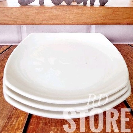 PROMO 3.PCS PIRING MAKAN PRASMANAN PERSEGI KOTAK CEPER BAHAN MELAMINE WARE TEBAL DAN ANTI LENGKET