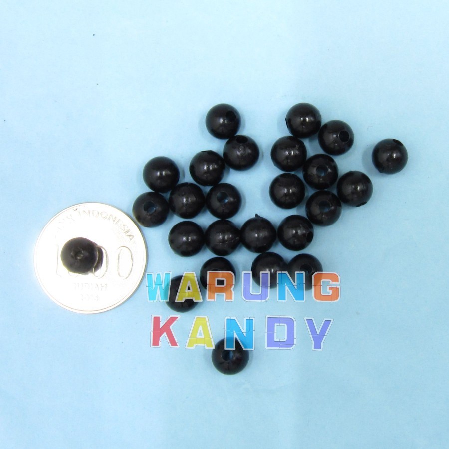 Mutiara Bulat 8mm Hitam