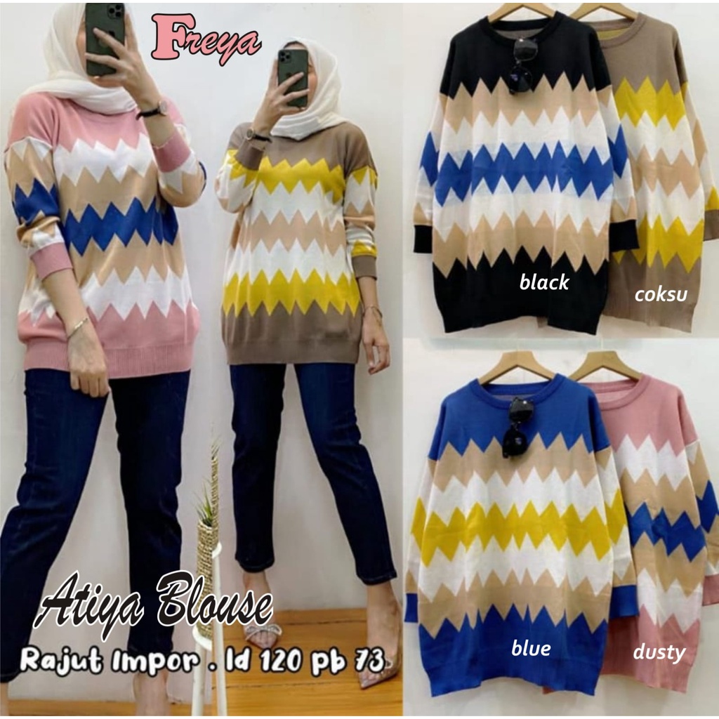 ATASAN KAOS WANITA KAOS RAJUT WANITA REMAJA CEWEK MOTIF KEKINIAN TRENDY TERBARU