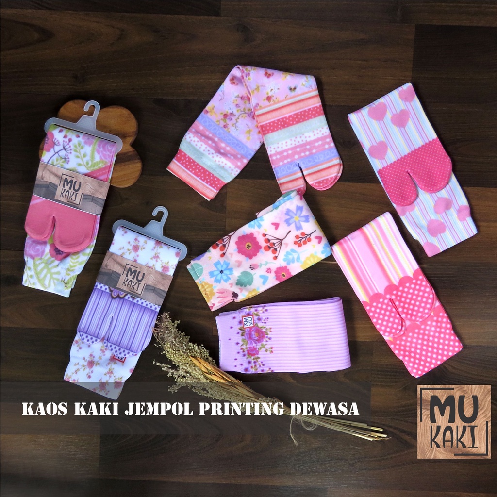 Kaos Kaki Jempol Motif Printing Dewasa Mukaki Murah B